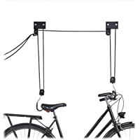Relaxdays - Elevador de Techo para Bicicleta con Gancho y Freno de Cuerda- Cuerda- Kayak- Elevador de Bicicleta- Talla…